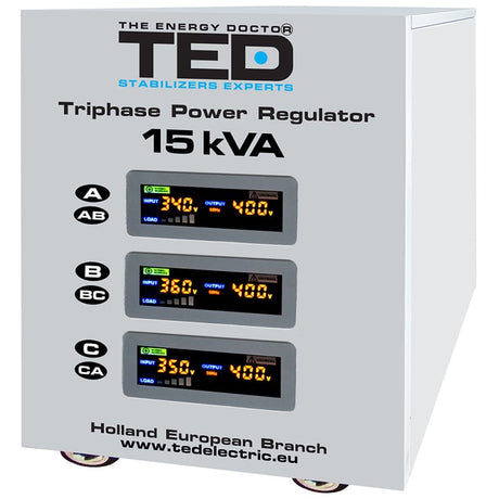 Ted Electric Stabilizator tensiune Stabilizator Tensiune Trifazat Ted Electric TED-SVC15000 | Servomotor, 15KVA