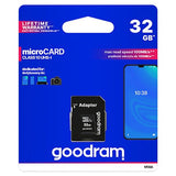 Goodram MICROSD CARD 32GB GOODRAM CLASA 10 UHS-I CU ADAPTOR