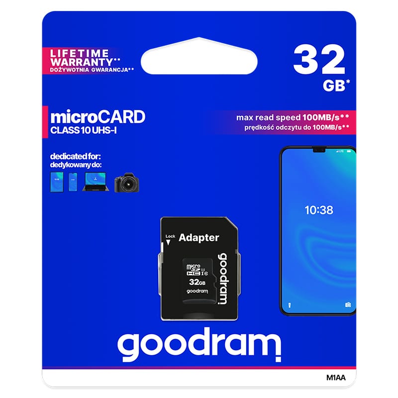 Goodram MICROSD CARD 32GB GOODRAM CLASA 10 UHS-I CU ADAPTOR