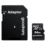 Goodram MICROSD CARD 64GB GOODRAM CLASA 10 UHS-I CU ADAPTOR