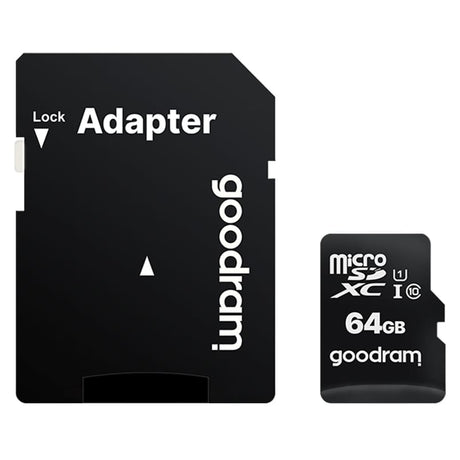 Goodram MICROSD CARD 64GB GOODRAM CLASA 10 UHS-I CU ADAPTOR