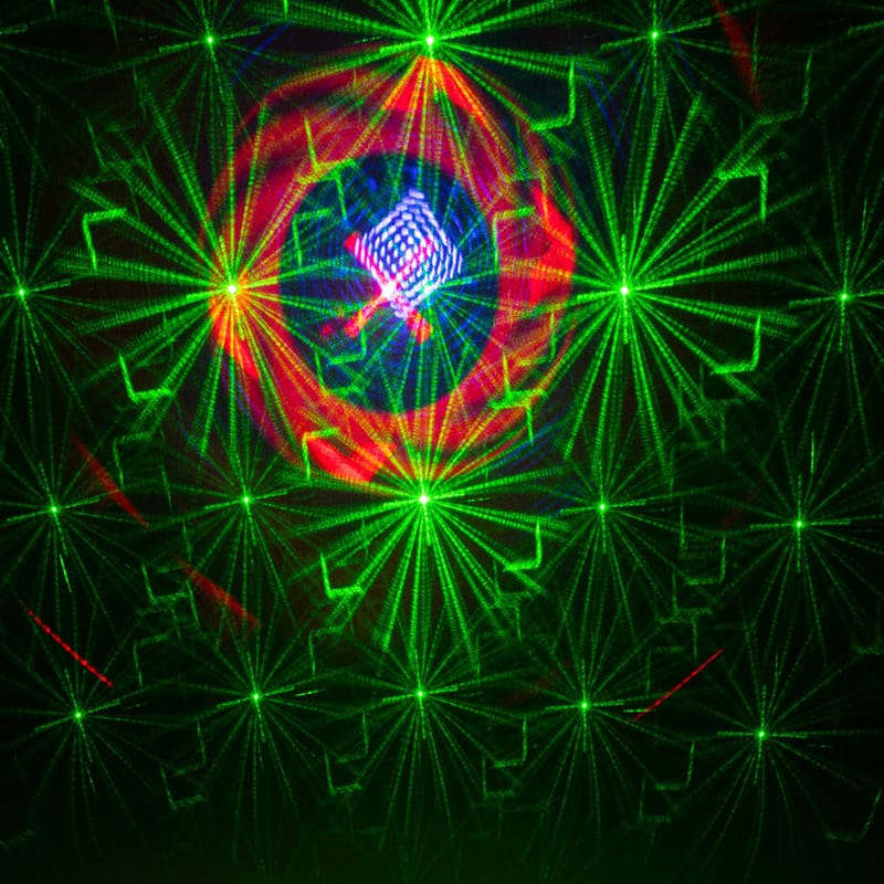 Ibiza Light Mini Laser Ibiza Light 160 mW cu Efect LED RGB 3W, baterie reîncărcabilă și telecomandă