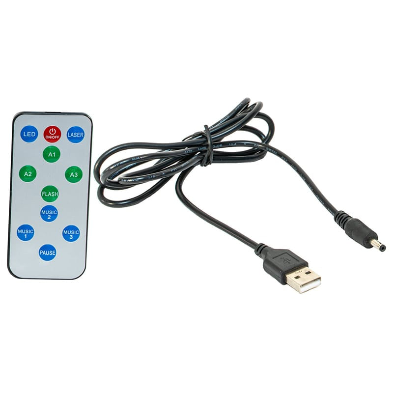 Ibiza Light Mini Laser Ibiza Light 160 mW cu Efect LED RGB 3W, baterie reîncărcabilă și telecomandă