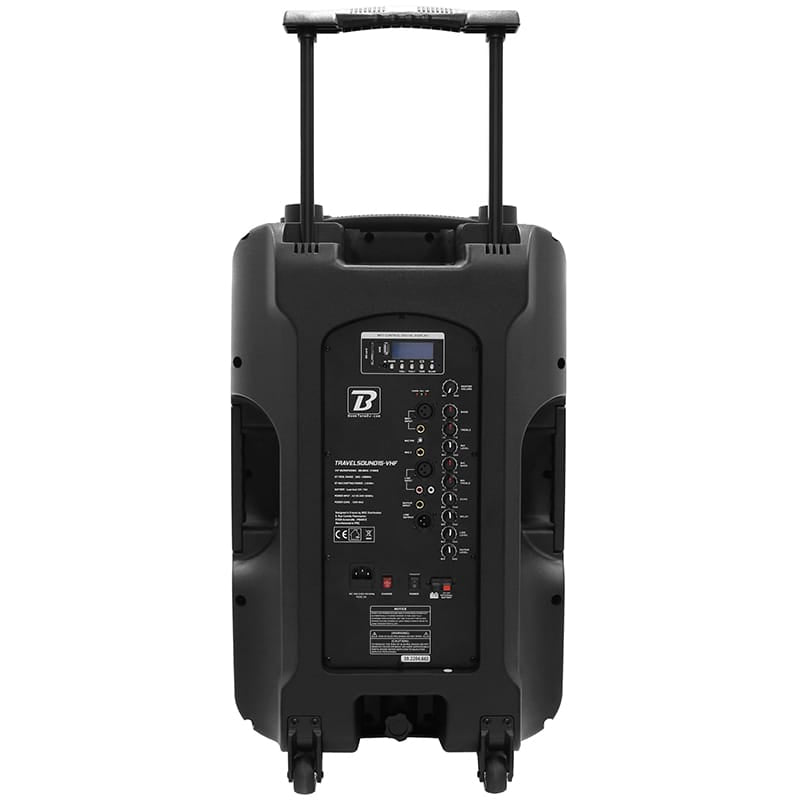 BoomTone DJ Boxă Portabilă PA BoomTone DJ TravelSound15-VHF 15” 350W RMS, Bluetooth/USB/SD/FM, 2 Microfoane VHF incluse