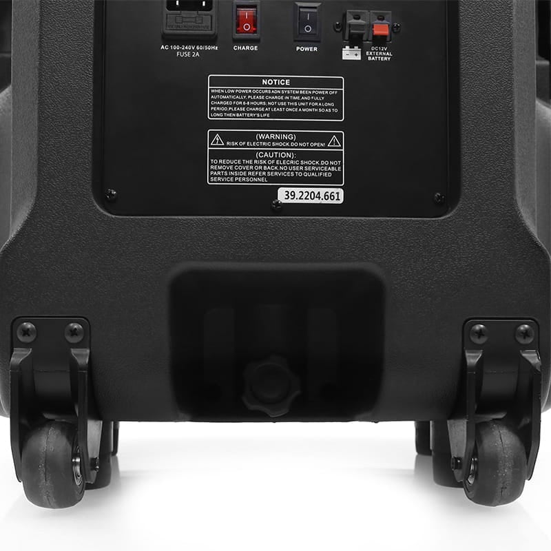 BoomTone DJ Boxă Portabilă PA BoomTone DJ TravelSound15-VHF 15” 350W RMS, Bluetooth/USB/SD/FM, 2 Microfoane VHF incluse