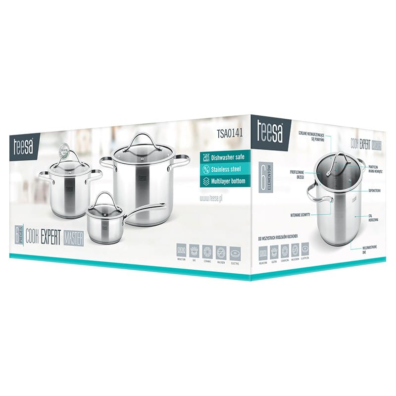 Teesa Set oale Set Oale Teesa Cook Expert Master TSA0141 | Inox 18/10, 3 Piese