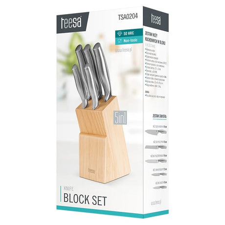 Teesa SET 5 CUTITE IN BLOC LEMN TEESA