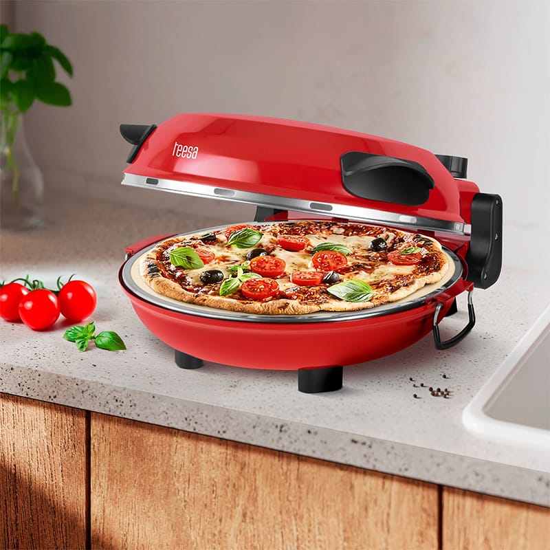 Teesa Aparat de facut pizza Aparat Preparare Pizza Teesa Supreme + TSA3238 | 1200W, Placi Antiaderente