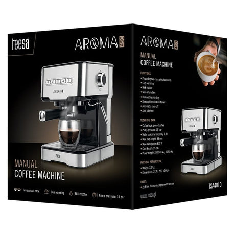 Teesa Espressor manual Espressor Manual Teesa TSA4010 | 15 Bar, 850W