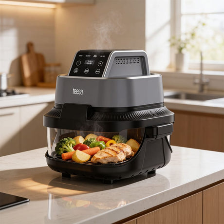Teesa Air Fryer Friteuza cu aer Teesa TSA8090 | 4L+1.5L, 1500W, Sticla