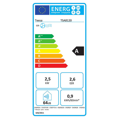 Teesa Aer conditionat portabil Aer Conditionat Portabil Teesa TSA8120 | 9000BTU, Wi-Fi, Tuya