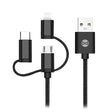 Forever CABLU 3IN1 USB-LIGHTNING-UCB-C-MICRO USB 1M 1.5A - NEGRU