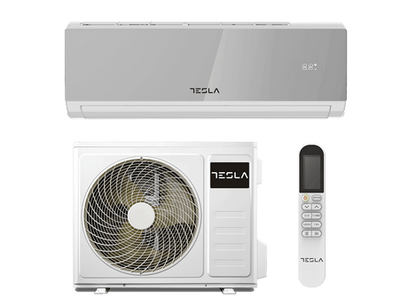 Tesla Aparat aer conditionat Aparat de aer conditionat Tesla Select Style TT34EX82SM-1232IAW, 12000 BTU, Clasa A++, Inverter, Incalzire, Turbo, I Feel, Functie Antifungica, Autocuratare, Timer, Filtru lavabil, Carcasa anti-rugina, R32, WiFi, Argintiu