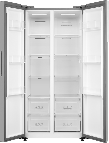 Tesla WG Side by side Frigider side-by-side Tesla RB4600FMXE, 460 l, Clasa E, Total No Frost, Motor Inverter, Display LED, H 177 cm, Inox 83.5x63.5x177.5cm
