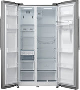 Tesla WG Side by side Frigider side-by-side Tesla RB5201FMXE, 535 l, Clasa E, Total No Frost, Dozator apa, Display LED, H 177 cm, Inox, 89.5x77x177cm