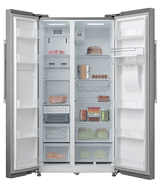 Tesla WG Side by side Frigider side-by-side Tesla RB5201FMXE, 535 l, Clasa E, Total No Frost, Dozator apa, Display LED, H 177 cm, Inox, 89.5x77x177cm