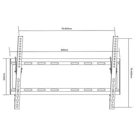 Cabletech SUPORT UNIVERSAL LED TV 37-70 CU INCLINARE