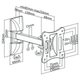 Cabletech SUPORT TV DE PERETE 13-27 INCH CABLETECH