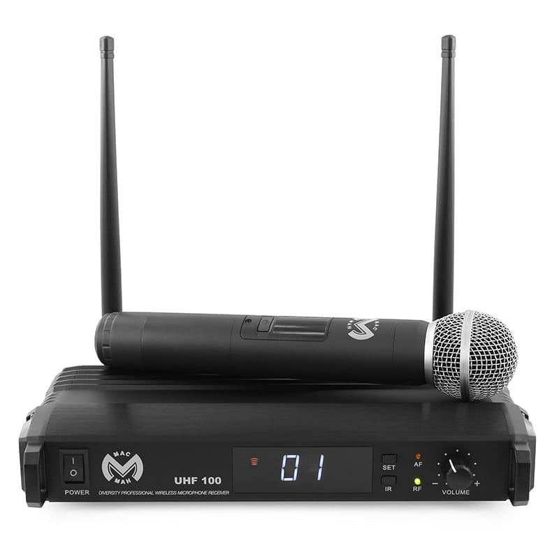 Mac Mah Set Microfon Wireless UHF Mac Mah W-UHF 100 M, Microfon de Mână + Receptor, 660–690 MHz, 2x16 Canale, 50–80 m