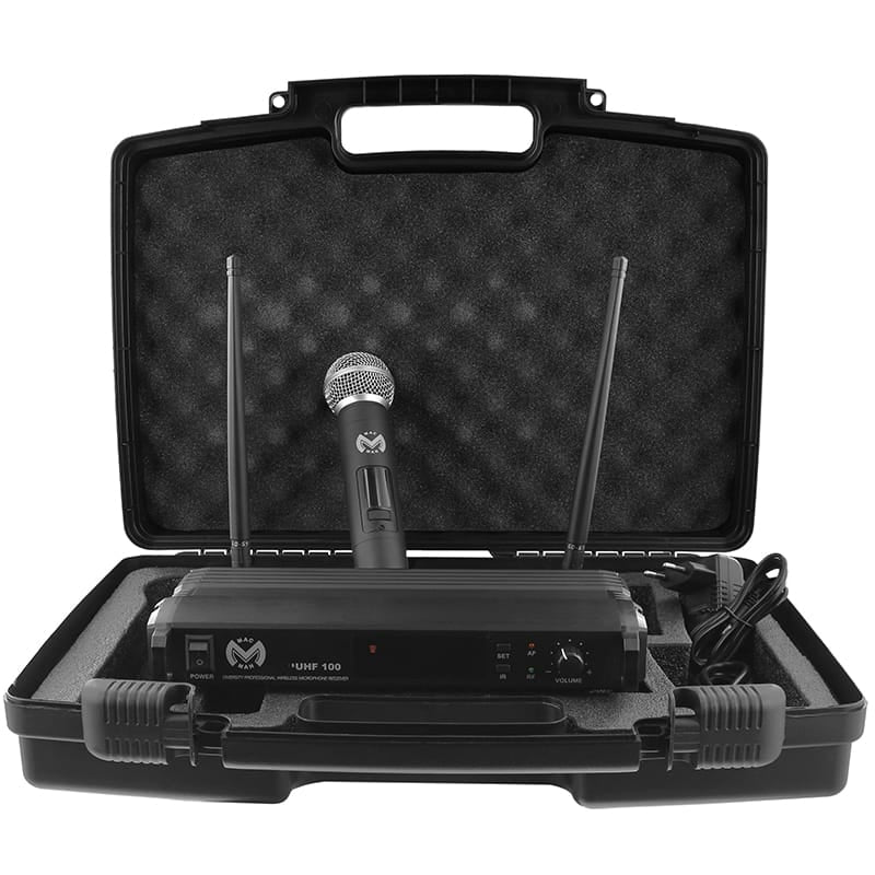 Mac Mah Set Microfon Wireless UHF Mac Mah W-UHF 100 M, Microfon de Mână + Receptor, 660–690 MHz, 2x16 Canale, 50–80 m