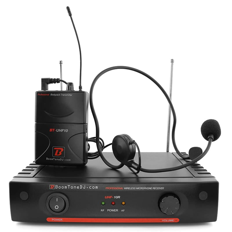 BoomTone DJ Set microfon wireless UHF BoomTone DJ UHF-10R + lavalieră/cască, 539,3 MHz, 1 canal, 50 m