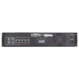 BST Amplificator linie 100V BST 120W, 3 intrări microfon, 2 AUX, phantom +48V, montaj rack 19” 2U