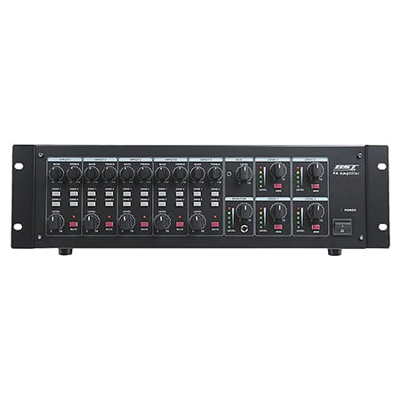 BST Mixer amplificat BST 4 zone 4x60W, 5 canale, 100V/70V/4-8Ω, phantom +48V, rack 19” 3U