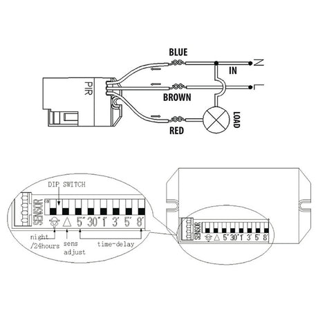 Lechpol SENZOR PIR SENZOR EXTERN 800W 360 GRADE