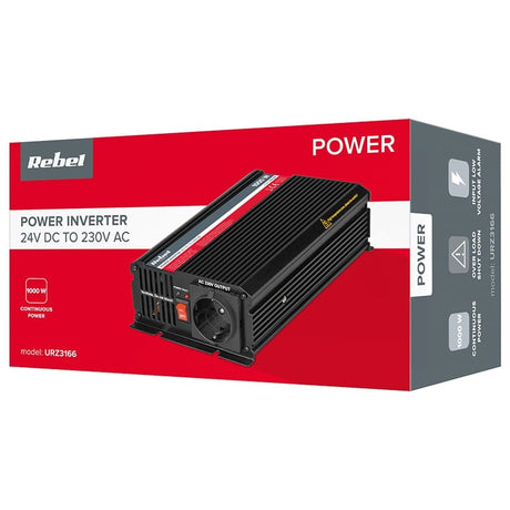 Kemot Invertor Invertor Auto Kemot URZ3166 | 24V-230V, 1000W, Sinusoida Modificata