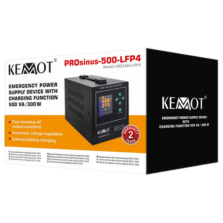 Kemot UPS centrale termice UPS Centrale Termice Kemot URZ3404-LFP4 | Sinus Pur, 500VA/300W, 12V