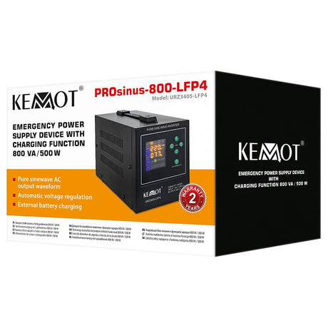 Kemot UPS centrale termice UPS Kemot URZ3405-LFP4 | Sinus Pur, 800VA/500W, 12V, Centrale Termice