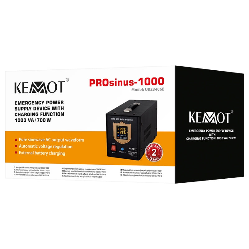 UPS CENTRALE TERMICE SINUS PUR 1000VA/700W 12V KEMOT