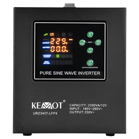 Kemot UPS centrale termice UPS Centrale Termice Kemot URZ3407-LFP4 | Sinus Pur, 2000VA, 1200W, 12V