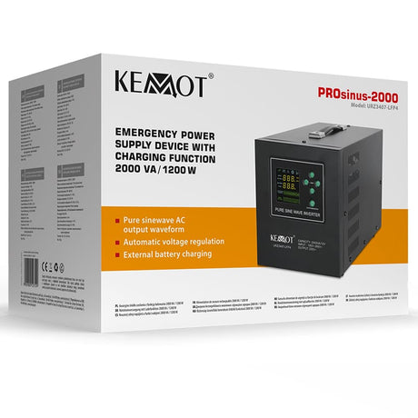 Kemot UPS centrale termice UPS Centrale Termice Kemot URZ3407-LFP4 | Sinus Pur, 2000VA, 1200W, 12V