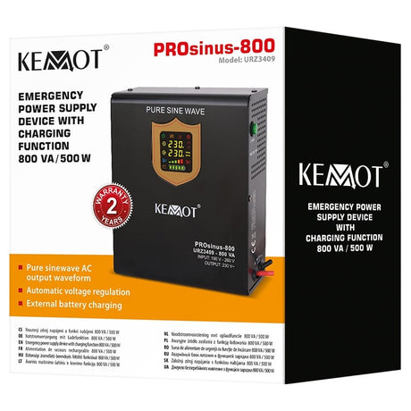 Kemot UPS centrale termice UPS Centrale Termice Kemot URZ3409 | Sinus Pur, 800VA/500W, 12V