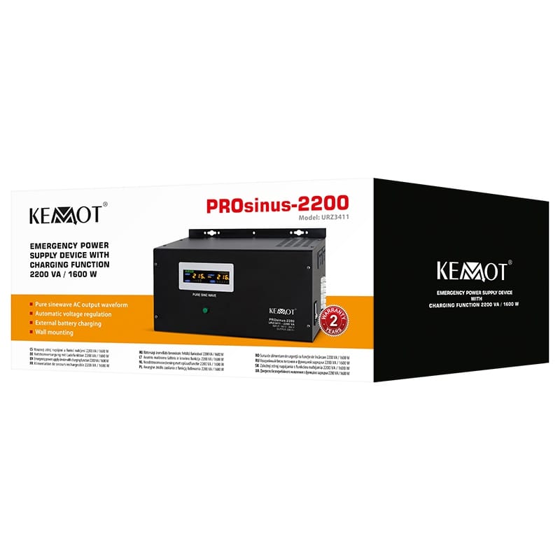 Kemot UPS centrale termice UPS Centrale Termice Kemot URZ3411 | Sinus Pur, 2200VA/1600W, 12V