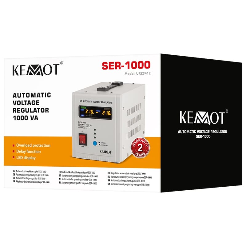 Kemot Stabilizator tensiune Stabilizator Tensiune Kemot URZ3412 | Automat, 1000VA, Protectie Supratensiune