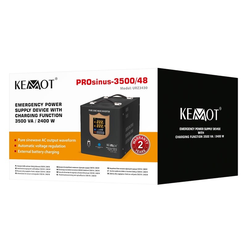 Kemot UPS centrale termice UPS Kemot URZ3430 | Sinus Pur, 3500VA/2400W, 48V, Centrale Termice
