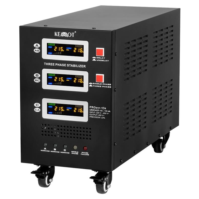 Kemot Stabilizator tensiune Stabilizator Tensiune Trifazat Kemot URZ3437-15 | 15kVA, Servomotor, 380V