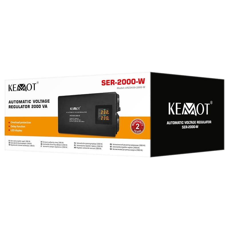 Kemot Stabilizator tensiune Stabilizator Tensiune Kemot URZ3439-2000 | 2000VA, Montare Perete, Automat