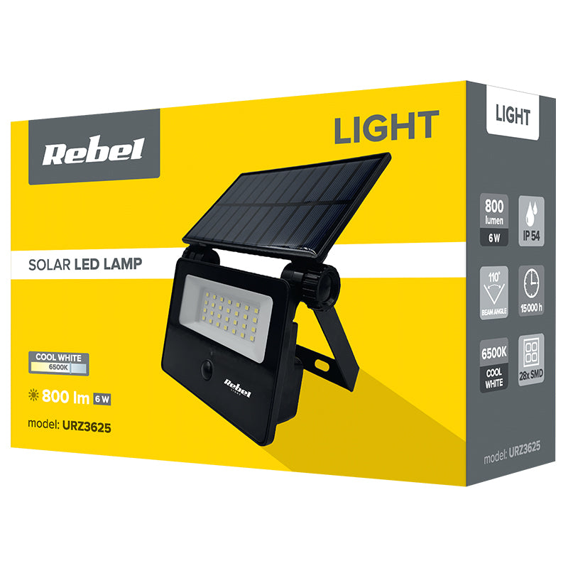 Rebel REFLECTOR SOLAR 6W 800LM 6500K IP54 REBEL