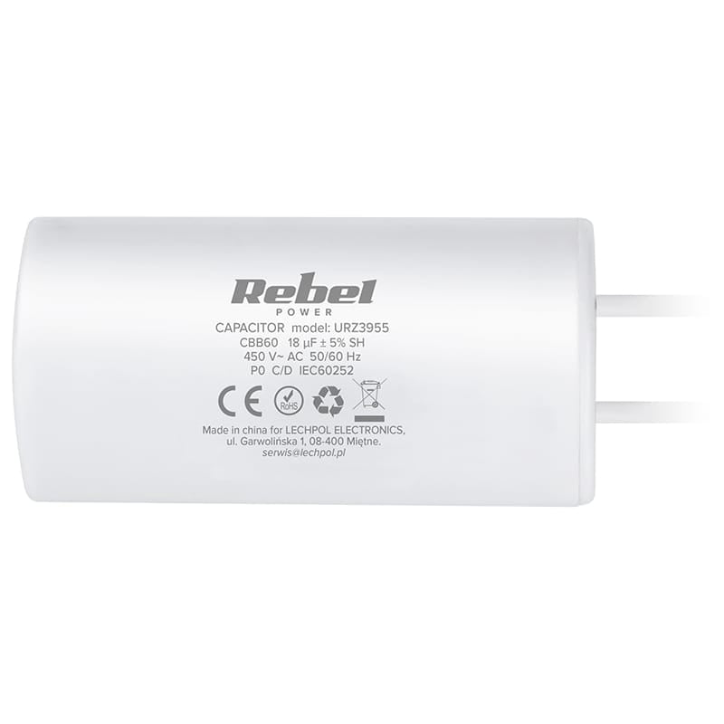 Rebel CONDENSATOR MOTOR 18UF 450V REBEL
