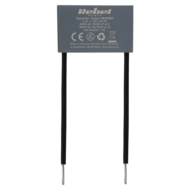 Rebel CONDENSATOR MOTOR MKSP-8 2UF 450V REBEL