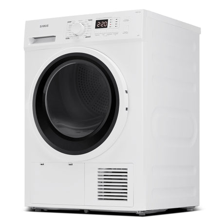 Uscator de Rufe Samus SGDP-924 | 9kg, Pompa de Caldura, 16 Programe, Clasa D, Alb, 60x60x85cm