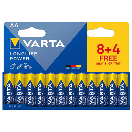 Varta BATERIE ALCALINA LONGLIFE POWER LR06 8+4 VARTA