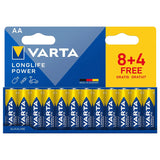 Varta BATERIE ALCALINA LONGLIFE POWER LR06 8+4 VARTA