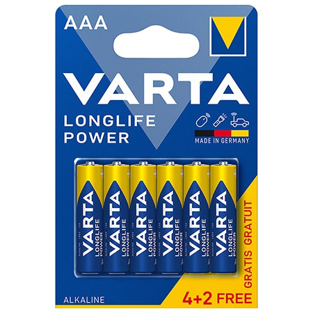 Varta BATERIE ALCALINA LONGLIFE POWER LR3 4+2 VARTA