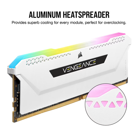 Corsair Memorie RAM Memorie RAM Corsair Vengeance RGB CMH32GX4M4E3200C16W | 32GB, DDR4, 3200MHz, White