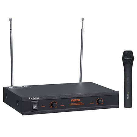 Ibiza Sound Set Microfon Wireless Ibiza Sound cu Receptor, 1 Microfon de Mana, 203.5/207.5 MHz, Functie Silentios