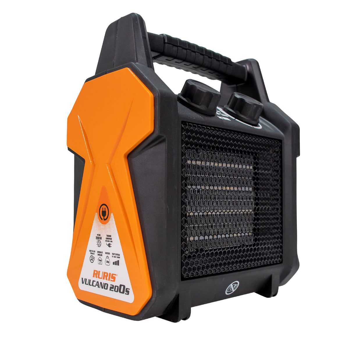 Ruris Aeroterma electrica Aeroterma electrica RURIS Vulcano 200S | 2000 W, Debit de aer 139mc/oră, 220-240V~50Hz